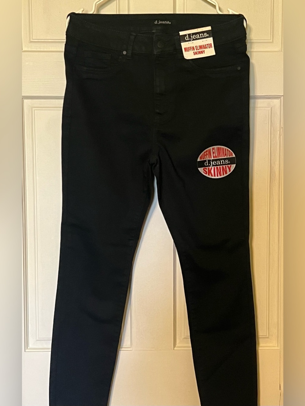 Women’s Pants d.jeans Black Muffin Top Eliminator Skinny Size 10 NWT